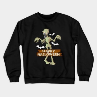 Mummy Scary and Spooky Happy Halloween Funny Graphic Crewneck Sweatshirt